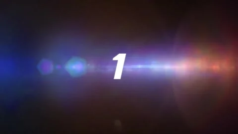 Number count down with animation Stock Footage 270485172