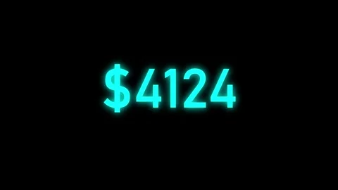 Number Counter from 0 to 10000 Dollars, Number counter of dollar animation Stock Footage 320836711