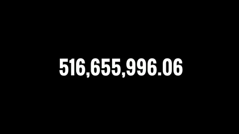 Number Counter 0 to 920M Animation on black  Background,4K Amount and Data G Stock Footage 320143790