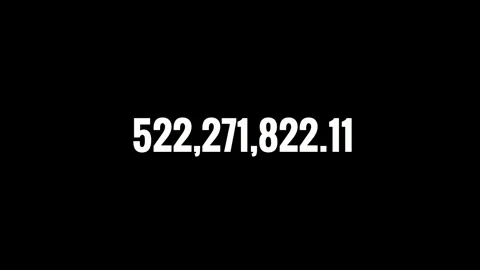 Number Counter 0 to 930M Animation on black  Background,4K Amount and Data G Stock Footage 320143789