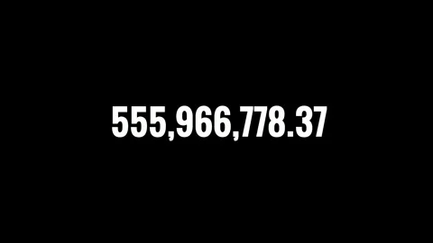 Number Counter 0 to 990M Animation on black  Background,4K Amount and Data G Stock Footage 320143829
