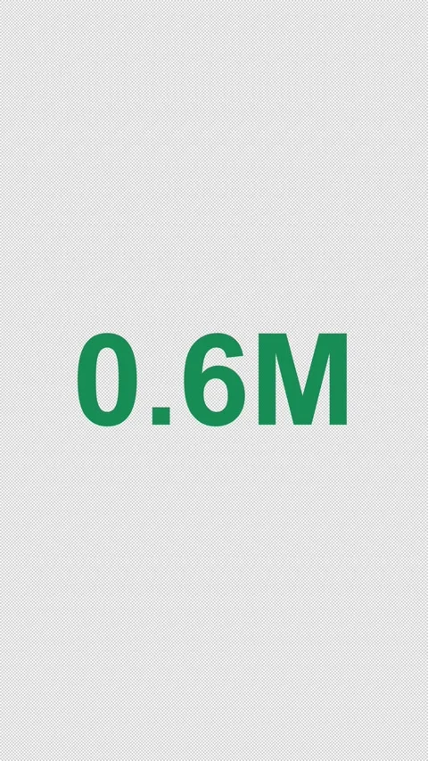 Number Counter 1000000 Suffix Green Counting To 1,000,000 4K Vertical 9x16 Light Видео 339507824