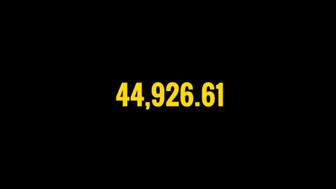 Number Counter Bright Yellow 0 to 80,000 Animation on black Background, 4K M Stock Footage 320143931