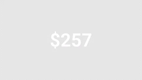 Number counter from zero dollar to five hundred dollar on a black background Stock Footage 276874891
