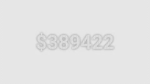 Number counter from zero dollar to one million dollar on a black background Stock Footage 276875038