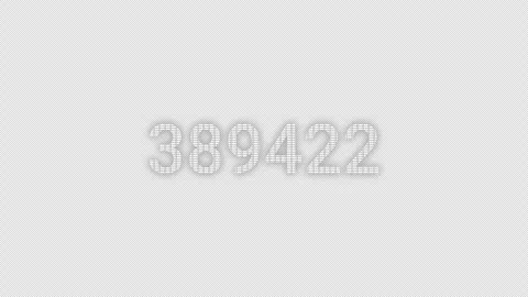Number counter from zero to one million on a black background with alpha channel Stock Footage 276874243