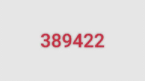 Number counter from zero to one million on a black background with alpha channel Stock Footage 276874284