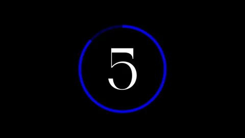 Number counting 9 to go start time countdown animation on transparent background Stock Footage 317368181