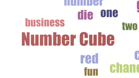 Number Cube Tag Cloud Animated Isolated Stock Footage 103663236