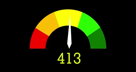 Number, decrease and graphic with needle on meter for shrinking, inflation or 库存影片 280957716
