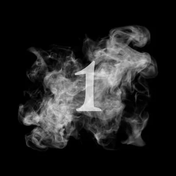 Number Design with smoke effect Stock Illustration