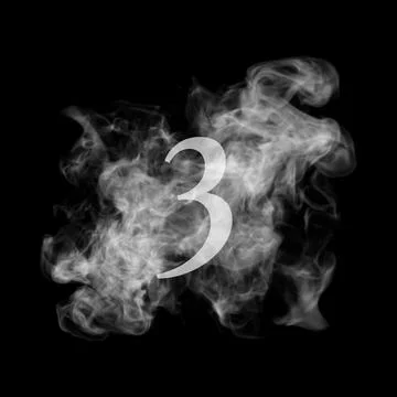 Number Design with smoke effect Stock Illustration
