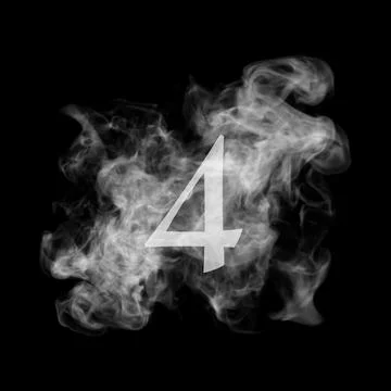 Number Design with smoke effect Stock Illustration
