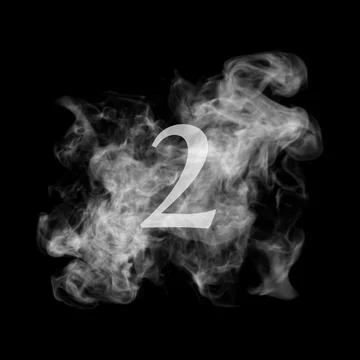 Number Design with smoke effect Stock Illustration