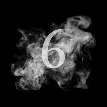 Number Design with smoke effect Stock Illustration