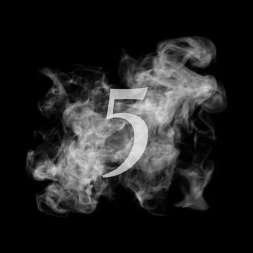 Number Design with smoke effect Stock Illustration