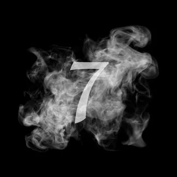 Number Design with smoke effect Illustrazione stock