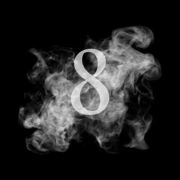 Number Design with smoke effect Stock Illustration