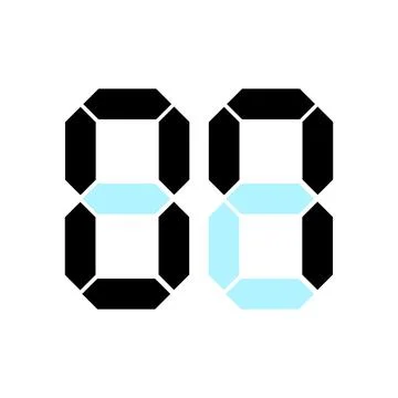 Number digit display design Element. Can be used for Web and App. Stock Illustration