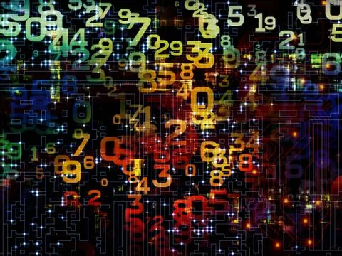 Number Diversity Ilustração Stock