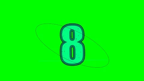 Number Dynamic - Chroma Key Green Screen Footage Stock Footage 336898885