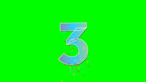 Number Dynamic with Five Isolated Green Screen Stock Video Stock Footage 336898816