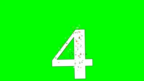 Number Dynamic on Green Screen Chroma Key Background Stock Footage 336899059