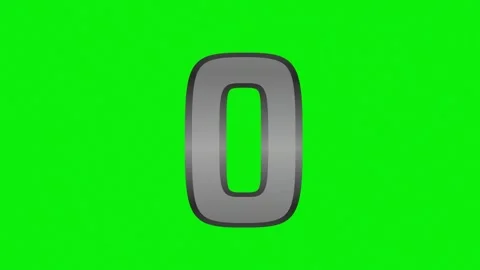 Number Dynamic on Green Screen Chroma Key Background Video stock 337099582