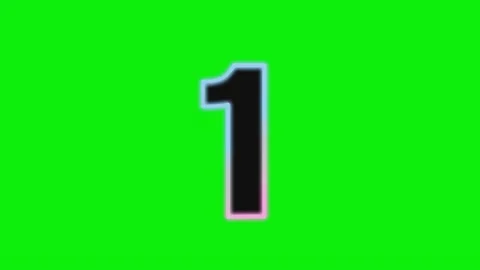 Number Dynamic on Green Screen Chroma Key Background Vídeos de archivo 337991113