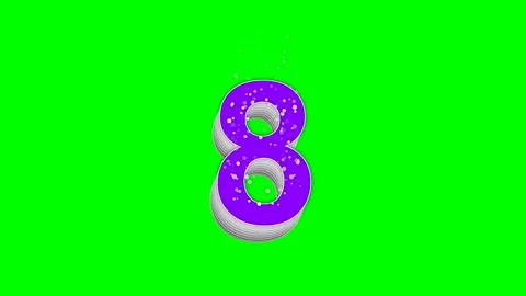 Number Dynamic Isolated Green Screen Stock Video Video stock 336898981