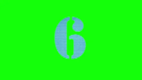 Number Dynamic with Logo on Green Screen Chroma Key Background 库存影片 345497299