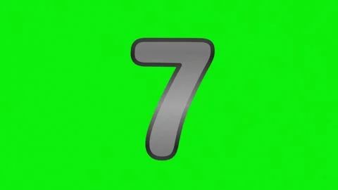 Number Dynamic with Seven - Chroma Key Green Screen Footage Video stock 337099594