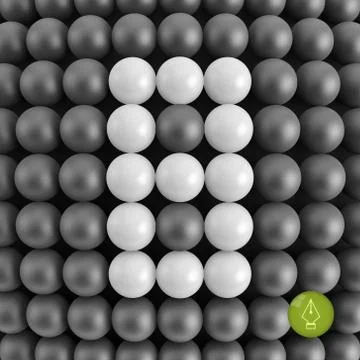 Number eight. Abstract mathematics background Stock Illustration