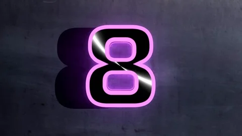 Number Eight - Animation - 3d Rendering 스톡 동영상 93000442