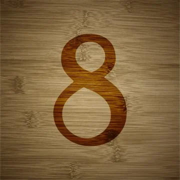 Number Eight icon symbol Flat modern web design with long shadow and space fo Stock Illustration