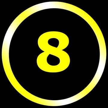 Number eight Stock Illustration