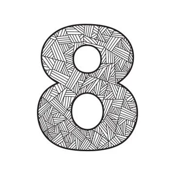 Number eight 스톡 일러스트