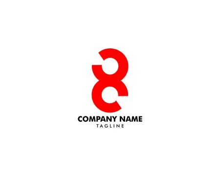 Number eight logo, Logo 8 vector template Stock Illustration