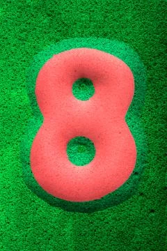 Number Eight in Red Stock Illustration