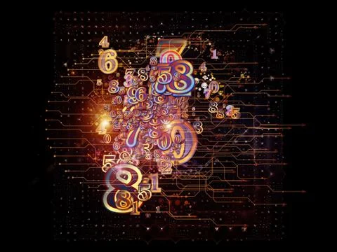 Number Elements 库存插图