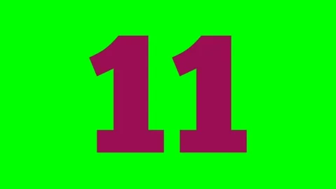 Number eleven 11 cartoon animation green... | Stock Video | Pond5