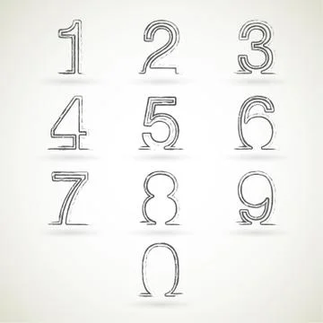 Number est design Stock Illustration
