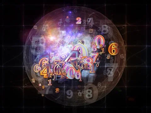 Number Evolution Illustrazione stock