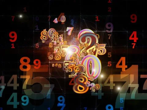 Number Evolution 스톡 일러스트