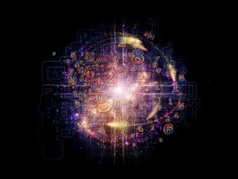 Number Evolution Illustrazione stock