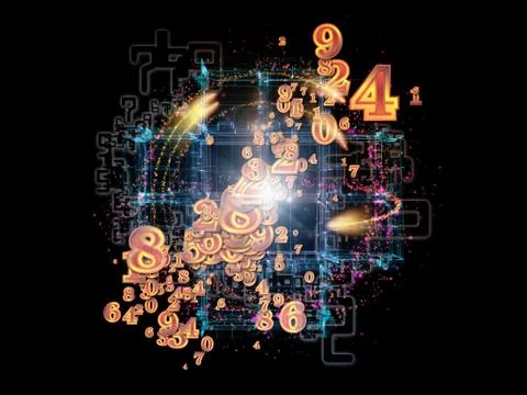 Number Evolution Stock Illustration