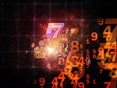 Number Evolution Illustrazione stock