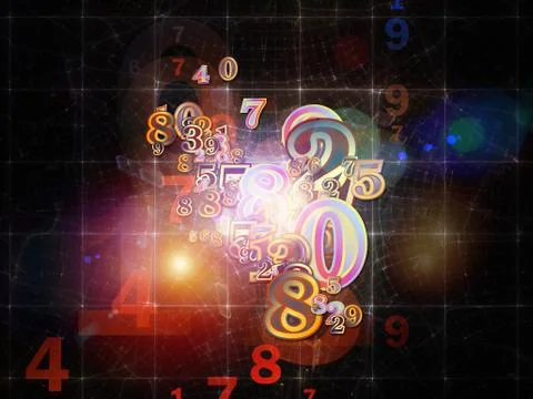 Number Evolution 스톡 일러스트