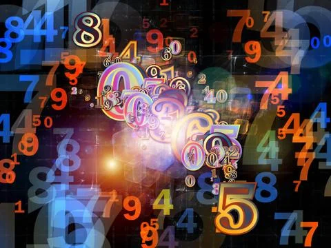 Number Evolution Illustrazione stock