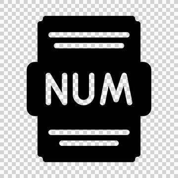 Number file icon solid style. Spreadsheet file type, extension, format icons.  Stock Illustration